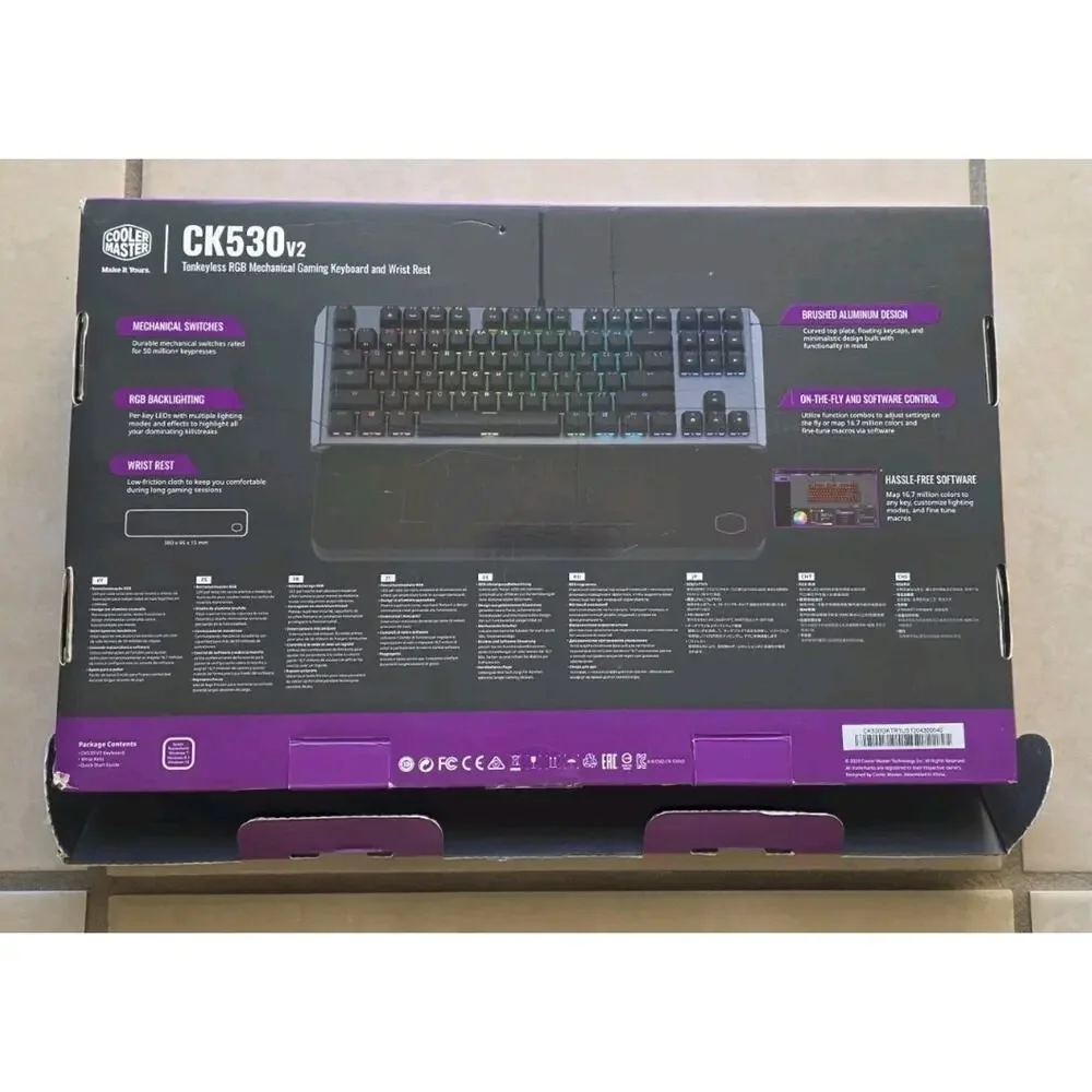 Cooler Master CK530v2 RGB Gaming Mechanical Keyboard In Box With Cap Puller